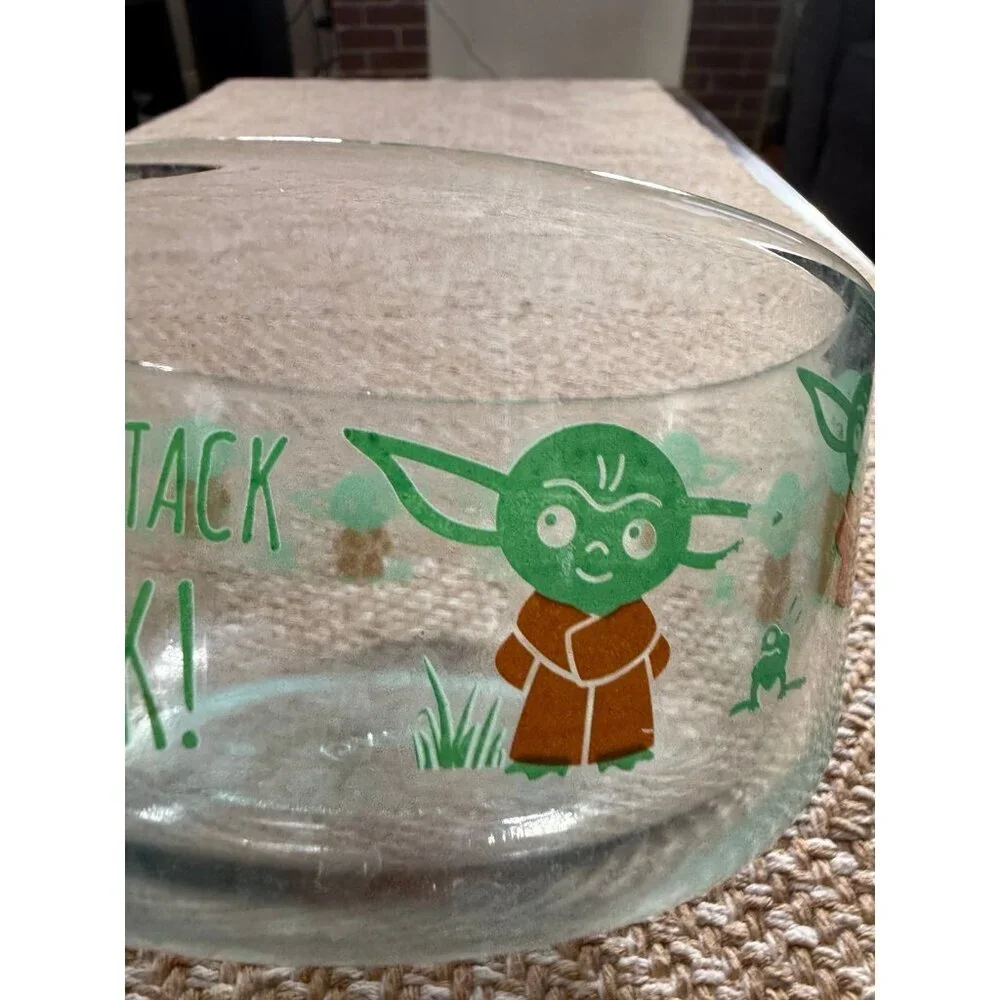 Baby Yoda snack attack glass bowl
